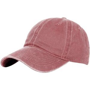 Unisex Red Wine Washed Dyed 100% Cotton Adjustable Buckle Classic Baseball Hat